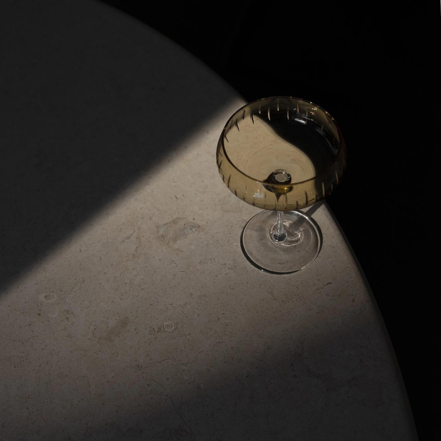Champagne Coupe, Amber - H15,5 cm